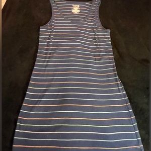 Time and Tru Blue Striped Tank Top